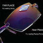 Smart Glasses with Automatic Adjustment Men Magnifying Glasses Reading Glases Women Anti-Blue Light +1.0-+4.0 Eyewear
