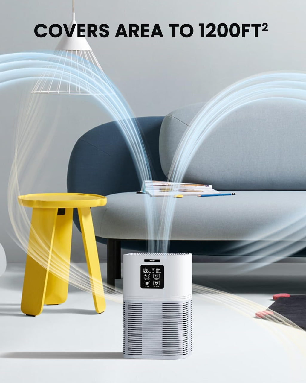 Air Purifiers for Home, Air Purifiers for Large Room up to 1200 Sq.Ft, H13 True