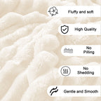 Fleece Throw Blanket, Extra Soft Lightweight Blanket with Strip, Plush Fuzzy Cozy Blankets and Throws for Couch, Bed, Sofa Cozy, Warm and Breathable