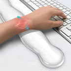Mouse Pad with Wrist Rest anti Slip Silicone Transparent Keyboard Rest Desktop Office Game Console Mouse Wrist Rest