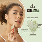 100% Natural Jade Facial Massage Roller & Gua Sha Set Gift Box Beauty Tools