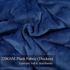 Soft Plush Weighted Blanket 15Lbs, Warm Minky Weighted Blankets for Adults, Diamond Quilted Fleece Weighted Throw, Fuzzy Weighted Blanket (48"X72") for Twin/Full Size Bed and Couch, Navy Blue