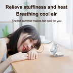 Mini Handheld Fan Mute Foldable Fan Multi-Functional Turbine Fan USB Rechargeable Portable Hanging Neck Fan Mini Table Fan
