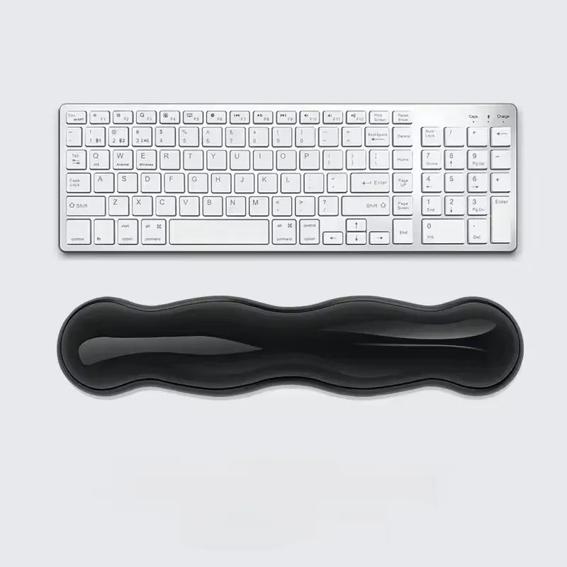 Mouse Pad with Wrist Rest anti Slip Silicone Transparent Keyboard Rest Desktop Office Game Console Mouse Wrist Rest
