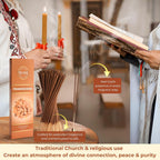 Frankincense Incense Sticks - Pack of 100 Insence-Sticks for Catholic Christian Church - Made with Natural Non Toxic Incienso - Scented Insense Spiritual Agarbatti Incents